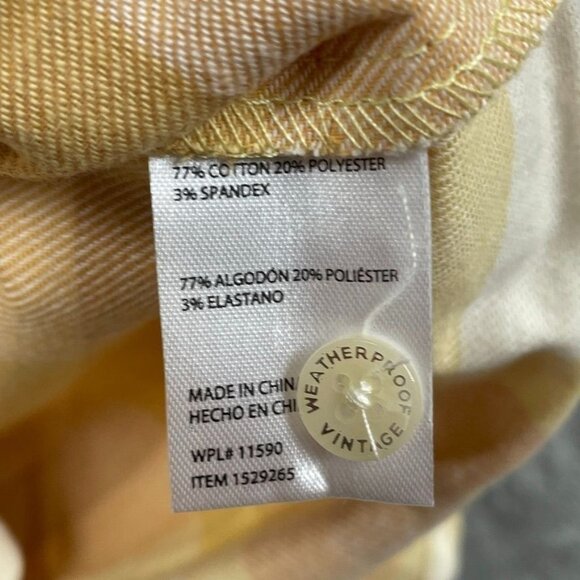 Weatherproof Vintage Womens Yellow Plaid Button-Up Shirt Size M d0500 - Picture 7 of 9